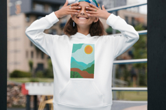 Sunrise Over Green Hills Minimalist Pillow Design Product Image 6