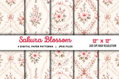 Sakura Blossom Digital Paper JPG Product Image 1