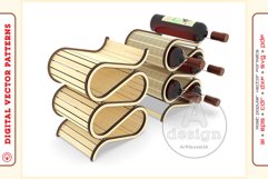 Wine Shelf v5 - laser cutting file - Glowforge ready SVG Product Image 6