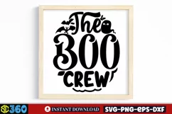 The boo crew SVG, Halloween SVG, Retro Halloween SVG Product Image 4