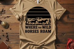 Where The Wild Horses Roam Svg, Cowgirl Horse Svg Design Product Image 2