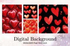 Heart Valentines Background Love Pattern Wallpaper Product Image 1