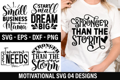 Motivational SVG Design -Stronger Than the Storm Product Image 1