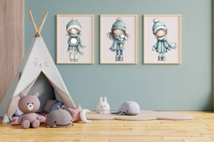 Whimsical Winter Cute Girl Clipart Bundle Product Image 6