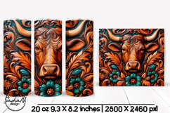 Cow tumbler wrap, 3d animal tumbler wrap Product Image 1