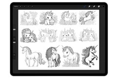 55 Procreate Unicorns Stamp Brushes Product Image 9