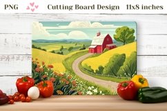 Countryside Cutting Board PNG, Countryside Sublimation Product Image 1