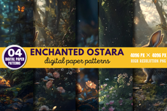 Enchanted Ostara Digital Paper Pack Bundle PNG Product Image 7