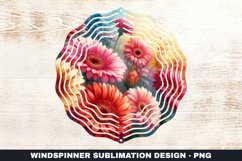 Flowers Wind Spinner Sublimation Design Product Image 1