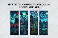 Mystic Van Gogh Watercolor Bookmark Set,Starry Night Art Product Image 5
