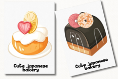 Cute Japanese bakery and food 85 Cliparts Collection Product Image 6