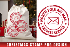 Christmas Stamp Clipart, Christmas Retro sublimation PNG Product Image 1