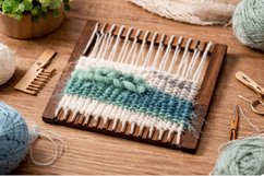 Square weaving loom 8 inch size digital file craft knitting Product Image 6