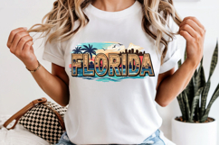 Florida State PNG, Vintage Sunshine State Beach Sublimation Product Image 6