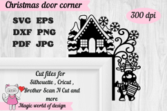 Christmas door corner svg, deer Ornament Svg Product Image 2