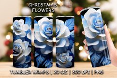 Christmas Flower Sublimation Tumbler | 3d Tumbler Wrap Product Image 1