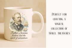 Vintage Travel Watercolor Clipart PNG, Hot Air Balloon, Product Image 6