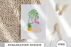 Watercolor Flamingo Sublimation Downloads Product Image 6