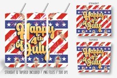 Highland Cow 4th of July Tumbler Wrap PNG Bundle Product Image 7
