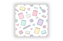 Cute Back To School Digital Paper Pack, Kawaii School Product Image 6