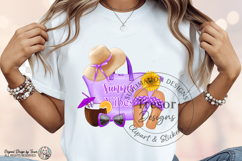 Purple Summer Vibes Beach Tote Design-Tropical Vacation Art Product Image 7