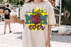 Best mom ever sunflower PNG sublimation | Mother's Day PNG T Product Image 3