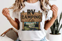 RV Camping Life PNG, Vintage Motorhome Adventure Sublimation Product Image 6