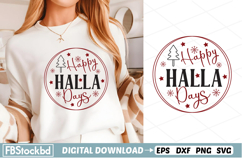 Happy halla days SVG, Christmas SVG, Holiday SVG, Merry Chri Product Image 1