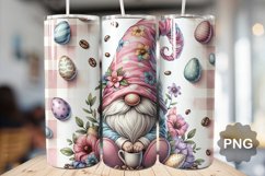 Easter Day Gnome Tumbler Sublimation - 20 Oz Skinny Tumbler Product Image 1