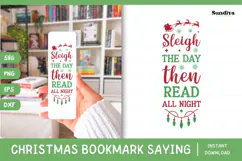 Christmas Bookmark Saying SVG For Book Lovers - Sleigh Product Image 1