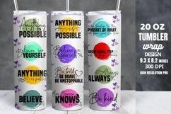 Motivational Quotes Tumbler Wrap Sublimation Product Image 1