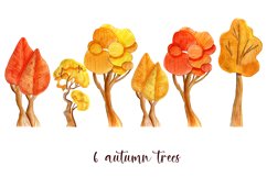 Autumn landscape watercolor clipart Product Image 3