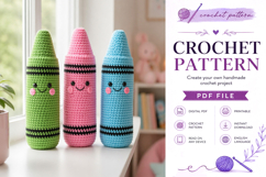 Cute Crayon Amigurumi Crochet Pattern PDF Product Image 4