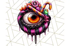 Spooky Halloween Eye PNG, Cute Eyeballs Halloween Clipart Product Image 2
