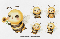 15 Bundle Watercolor Boy Bee Baby Honey Sting Fly Buzz Product Image 6