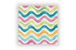 Wavy Hand Drawn Stripe Digital Paper, Seamless Bright Summer Product Image 6
