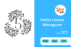 Petite Leaves Monogram Product Image 1