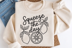 Squeeze The Day Lemons SVG | Citrus Quote PNG | Summer Cut Product Image 2