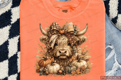 highland cow png,fall cow png,autumn cow,highland cow sublim Product Image 6