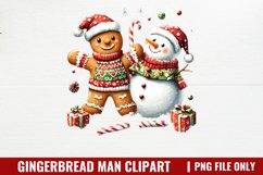 Gingerbread Man Clipart P5 Bundle PNG Product Image 7