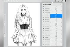 60 Procreate Gothic Fashion Style Stamp Brushes Product Image 3