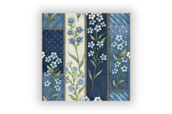 Forget Me Not Jeans Seamless Pattern Bundle, Blue Denim Product Image 6
