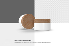 Plastic Jars With Wooden Lids - PSD Mockup Product Image 6