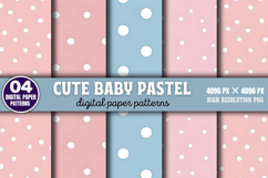 Cute Baby Pastel Digital Background Paper Bundle PNG Product Image 6