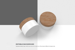 Plastic Jars With Wooden Lids - PSD Mockup Product Image 6