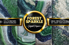 Forest Sparkle Digital Papers - 04 variations Product Image 1
