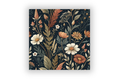 Dark Cottagecore Floral Seamless Pattern Bundle | Vintage Product Image 6