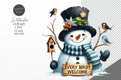 Christmas clipart, Snowman clipart, Winter clipart Product Image 1