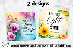 Christian sublimation designs, Square coaster Product Image 1