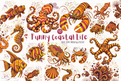 Funny Coastal Life Clipart Product Image 1
